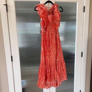 Ulla Johnson Red Floral Maxi Dress